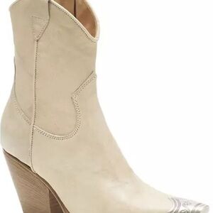 Free People Brayden Women's Cream Western Ankle Boots